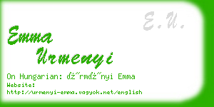 emma urmenyi business card